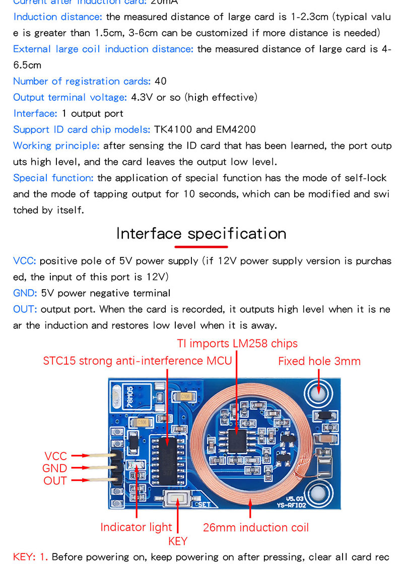 Kimlik kartı öğrenme modülü RFID okuma kartı 5V 12V G/Ç portu çıkışı 125K radyo frekansı mikrodenetleyici erişim kartı kaydırma DIY2