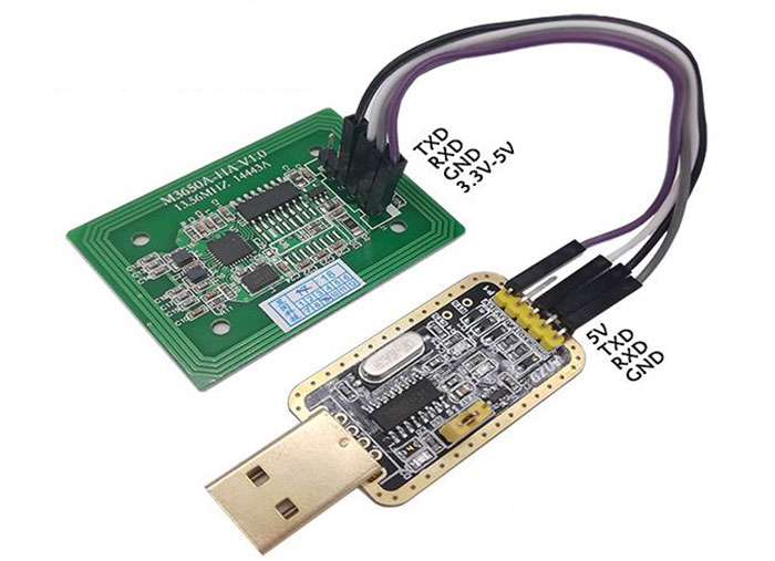 IC kart okuyucu modülü RFID yüksek frekanslı temassız S50 okuma ve yazma indüksiyon seri port RS232 TTL 3