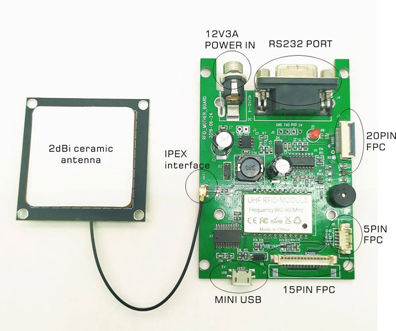 Tek kanallı RFID okuyucu modülü UHF radyo frekansı tanımlama cep telefonu bilgisayarı gömülü UHF kart okuyucu module3