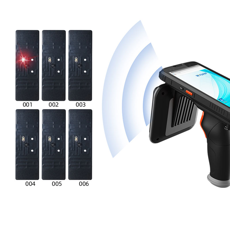 rfid ışıklı elektronik etiket ultra yüksek frekanslı UHF pasif LED ışık nesneleri konumlandırma ve bulma konusunda uyarır anti-metal anti-kurcalama 2